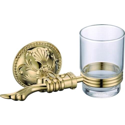 Free shipping ti-gold pvd finish cup tumbler holder