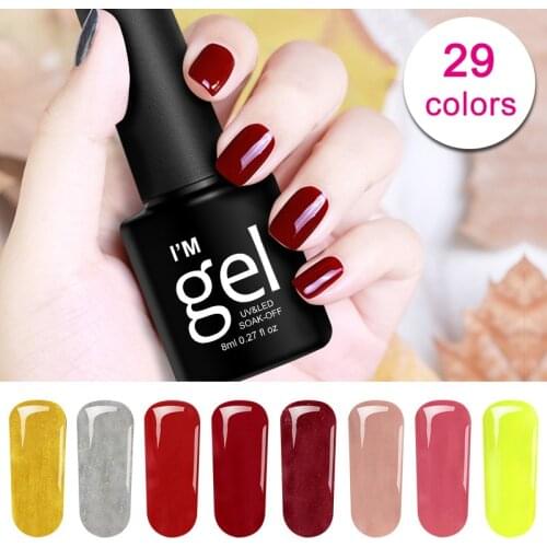 Dropshipping 1 Bottle UV Gel Nail Polish Long Lasting Gel Varnish Nails Art Decoration for Manicure Pedicure SMJ