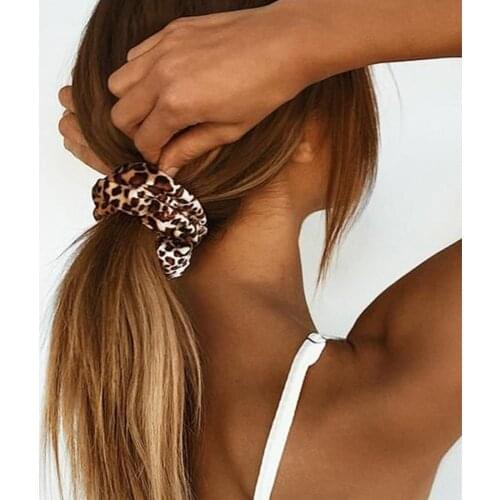 Haimeikang Leopard New Rubber Bands For Women Velvet Hair Ropes Girls Fashion Elastic Ponytail Scrunchies Hair Accessories