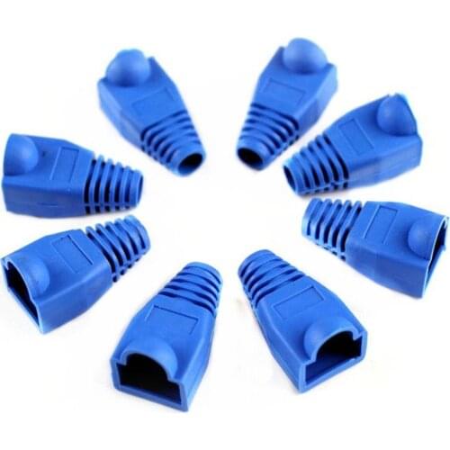 200pcs PlasticCat5 cat5e Cat6 cat7 RJ45 Connector Modular Network Cable Plug End Boot Cap