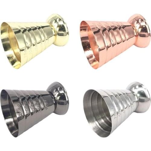 75ML Stainless Steel Cocktail Jiggers Measure Cup Cocktail Tool Bar Mixed Drink Accessories 3 In 1 Cocktail Tools Bar Jigger Cup