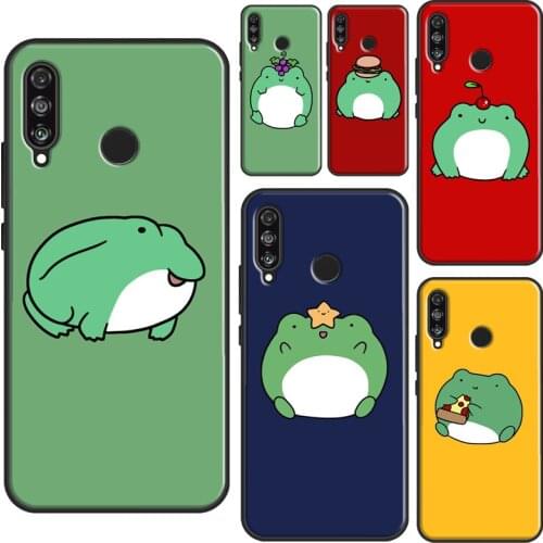 Cute Funny Frog Case For Huawei P30 Pro P20 P40 Lite P Smart 2021 Nova 5T For Honor 8X 9X 9S 10 X Lite