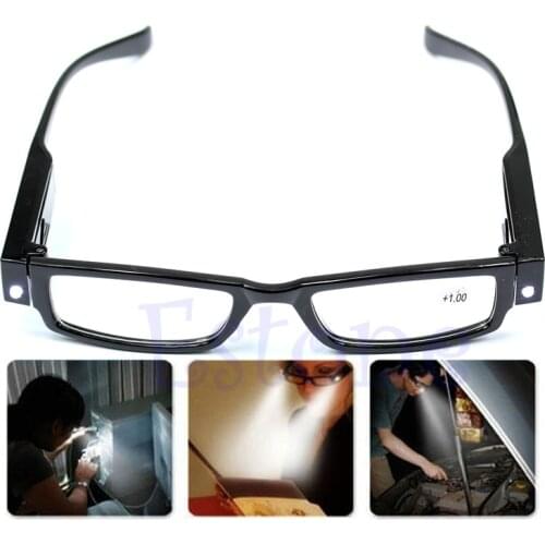 Multi Strength LED Light UP Reading Glasses Eyeglass Spectacle Diopter Magnifier