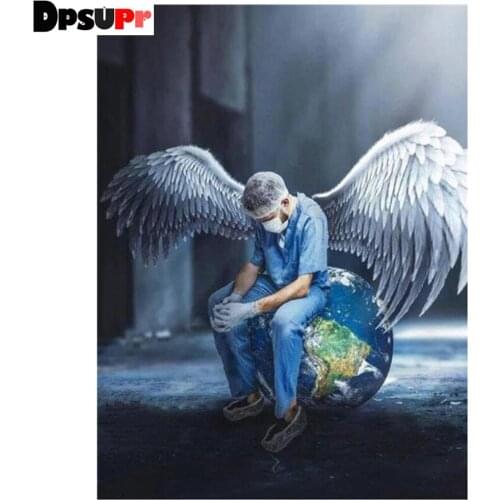 Dpsupr Full Square/Round Drill 5D DIY Diamond Painting "Angle Nurse" Diamond Embroidery Cross Stitch Decor Christmas Gift
