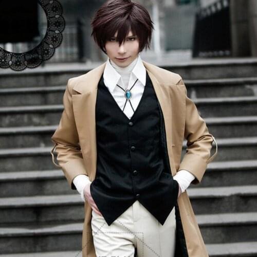 NEW Osamu Dazai Cosplay Bungo Stray Dogs Anime Armed Detective Agency Member Polyester