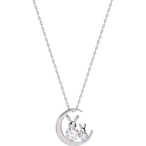 New 2020 Japan Small Fresh Cute Rabbit Zircon Choker Necklace For Women Color Summer Pendants Neckalces Fashion Jewelry Gifts