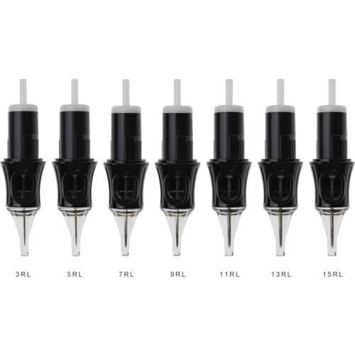 10pcs 3R/5/7/9/11/13/15M1 Disposable Ink Cartridges For Eyebrows Permanent Make Up Tattoo Line Needles For Rotary Tattoo Machine