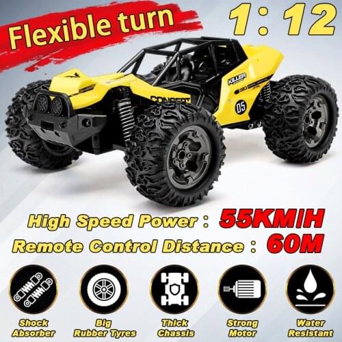 NEW 1:12 RC Car Scale Remote Control Car 48 +km/h High Speed Off Road Vehicle Toys RC Car for Kids and Adults