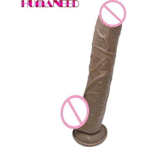 34*6cm Long Dildo Animal Realistic Big Penis Sex Toy for Women Lesbian Masturbator Anal Plug Anus Massage Couple Flirt Sex Shop