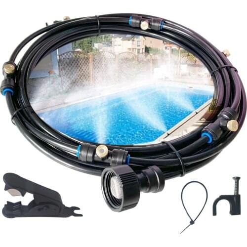 Garden Water Sprayer DIY Kit Misting System For Patio Cooling Down Umbrella Trampoline Greenhouse