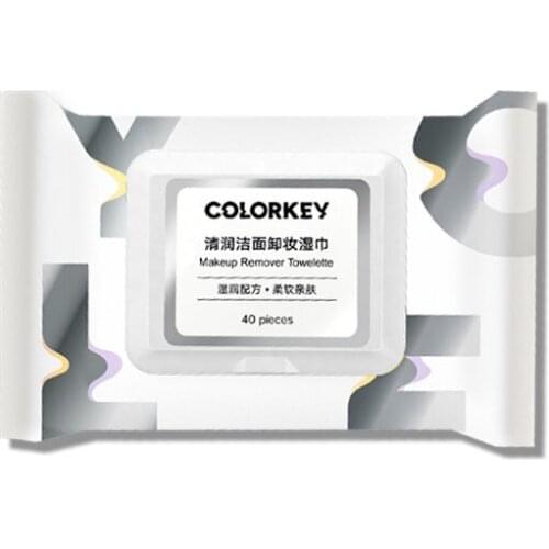 Colorkey Makeup Remover Wipes Portable Gentle Deep Cleansing Makeup Remover Wipes (40pcs)
