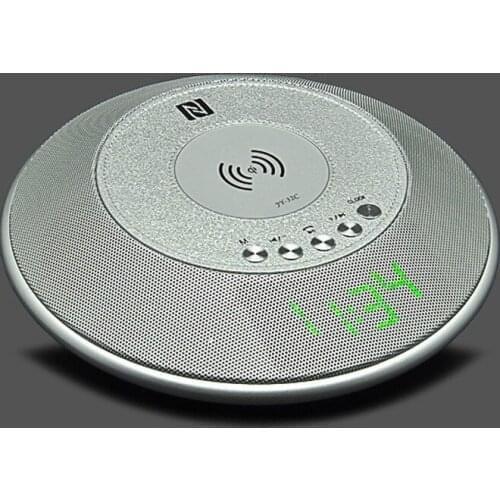 Semvis Wireless Charger Bluetooth Speaker Disc Creative Design Strong Bass LED Indicator Light Button Control Wireless Charger