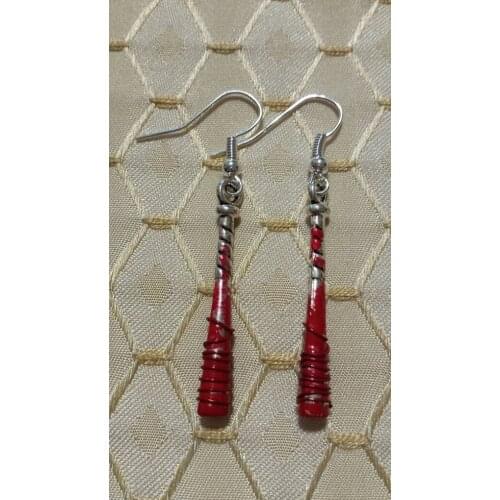 Bloody Bat Barbed Wire The Walking Dead Dangle Tibetan Silver Earrings,Halloween Party Jewelry