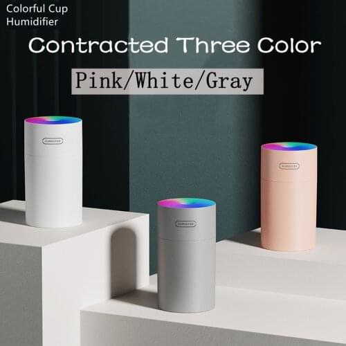 Toolikee 270ml Mini USB Humidificador Desktop Air Humidifier Essential Oil Diffuser Ultrasonic Aroma with Colorful Night Lamp