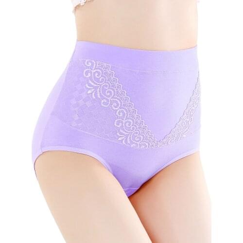 HW026 Women High Waist Pure Cotton Body Shaping Abdomen Slim Underwear Briefs Women Breathable Large Size Panties Sexy Lingerie