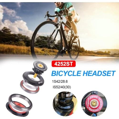 Bicycle Headset 42mm 52mm CNC 1 1/8"-1 1/2" MTB Bearing Straight And Tapered Tube Fork IS42 IS52 Steer Column Integrated System