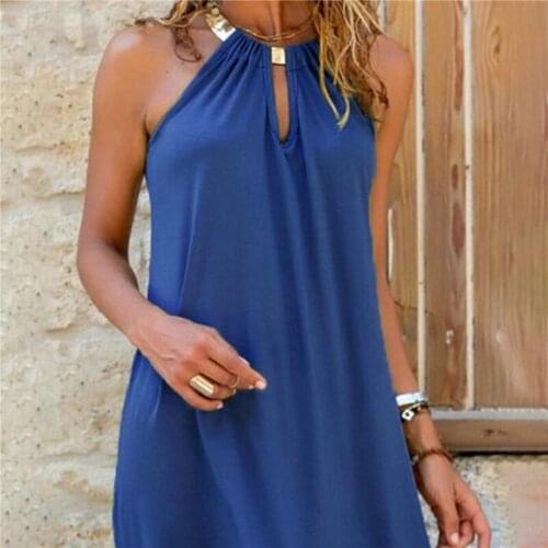 Women Dress Backless Mini Dress Beach Halter Neck Sleeveless Summer Black Off Shoulder Party Bodycon Dresses Sexy Vestidos 2021