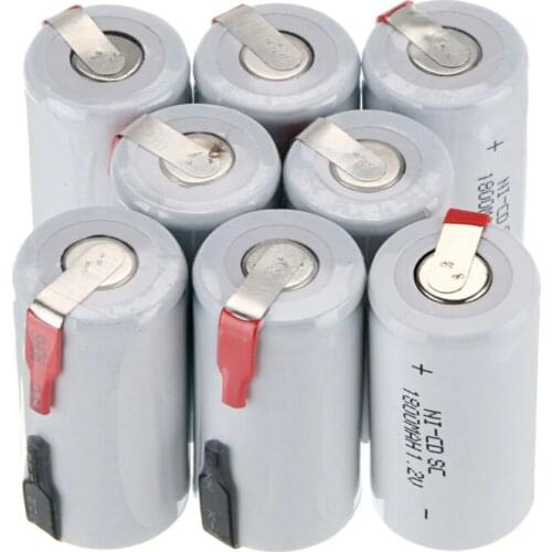 SC NiCd Battery 1.2V 1800mAh Ni-Cd Sub C Rechargeable Battery for DIY Bosch Dewalt Makita Electric Drill Screwdrivers Power Tool