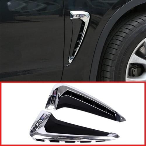 Side Air Flow Fender Cover Sticker Decoration Protection For BMW X5 F15 X5M LOGO 2014-2017 Car Side Fender Car Accessories 2Pcs