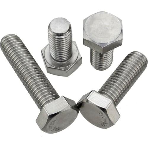 2pcs M6 stainless steel hexagon reverse teeth screws outer hex screw left tooth bolts reverses rotation bolt 10mm-60mm long