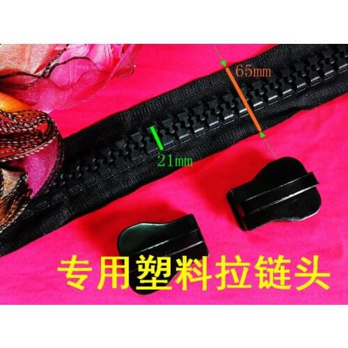 6.5cm/2.1cm Super larger 30# resin zipper for construction site/Outdoor tent/Big box/reversible double sliders two zip heads