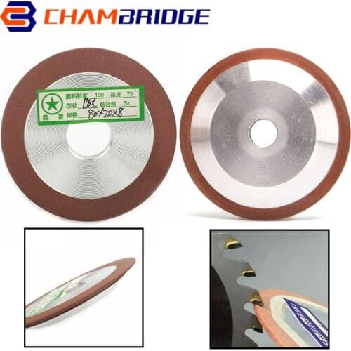 80mm Grit 150 Diamond Grinding Wheel Cutting Disc Sharpener For Carbide Cutter Tool Tungsten Steel Milling Grinder Accessories