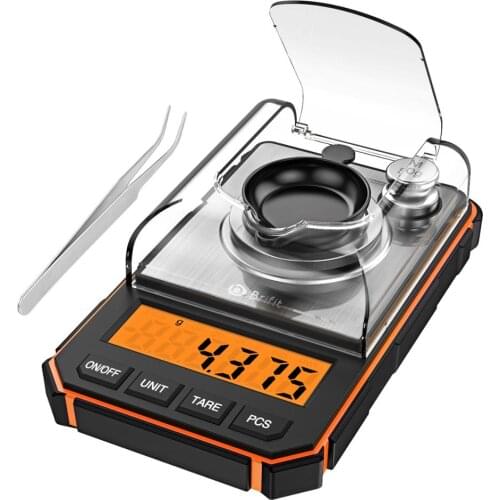 0.001g Digital Scale Portable Mini Scale Precise Graduation Professional Pocket Scale Milligram 50g Calibration Weights Tweezer