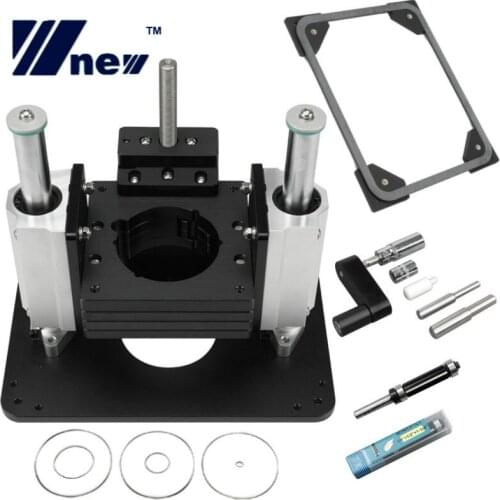 Woodworking Heavy Duty Router Lift w/ Router Insert Plate Mount Lift Flip Chip for Engraving Machine & Bakelite