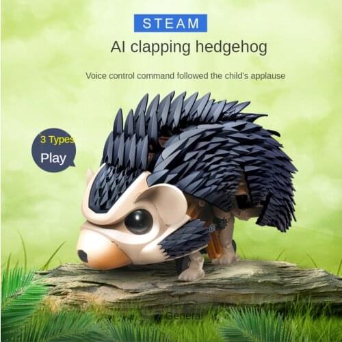 Xiaomi Childrens stem science toy AI applauds hedgehog voice-activated elementary school students puzzle assembly birthday gift
