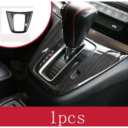 For Honda CRV 2012-2016 Black Wood grain central console Gear shift panel trim Car modification Auto parts