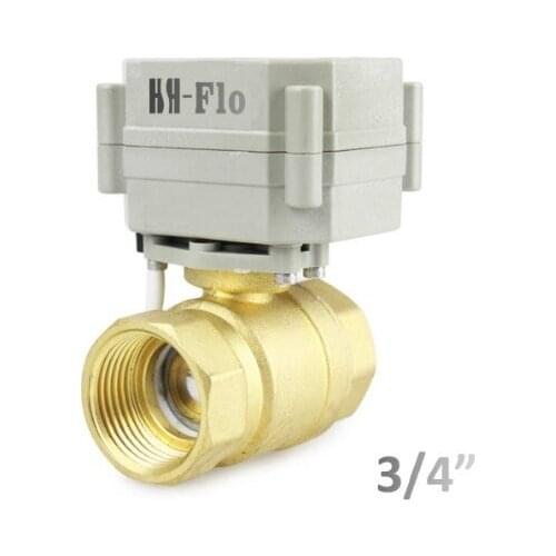 3/4" DN20 2 Way Motorized Ball Valve 12V Normally Closed/Open Brass CR2-02 Electric Ball Valve