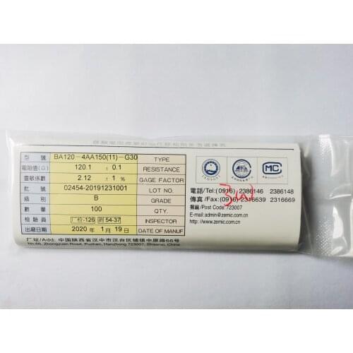 5pcs BA120-4AA150(11)-G30/electrical High Temperature Strain Gauge/stress Plate/temperature Self-compensation
