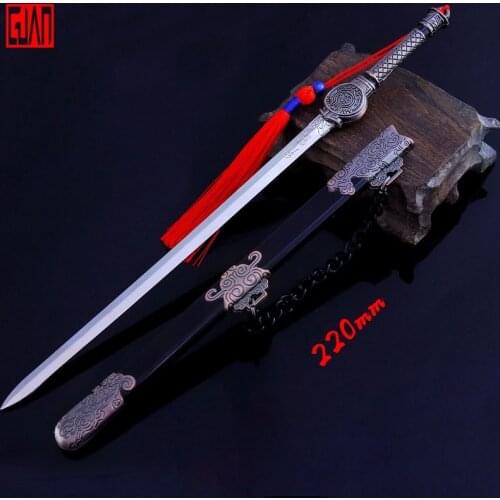 Alloy sword toy model animation magic road around Chen Qingling Song Lanfu snow sword weapon alloy weapon pendant ornaments