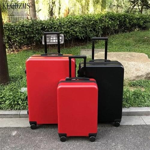 KLQDZMS Simple Fashionable Style 20’’24’’26 Inch ABS Cabin Rolling Luggage Innovative Carry On Luggage With Spinner Wheels