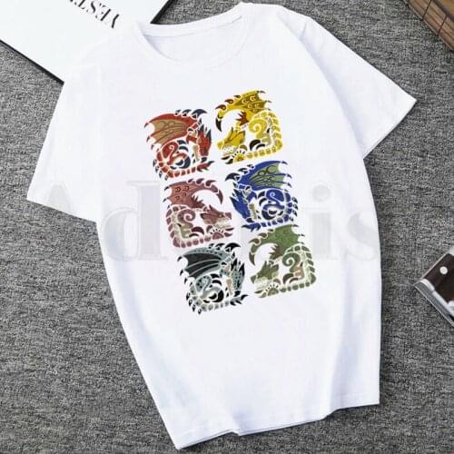 Monster Hunter World Let Hunt! Paolumu Games T Shirts Womens T-shirt Short Sleeve Female Tops Tees Harajuku Vogue Vintage