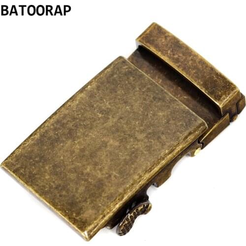 2021 New Mens Belt Buckle Automatic Casual Vintage Ratchet Click Buckles Alloy Wire Drawing Process Fits In 3.5 cm Belts
