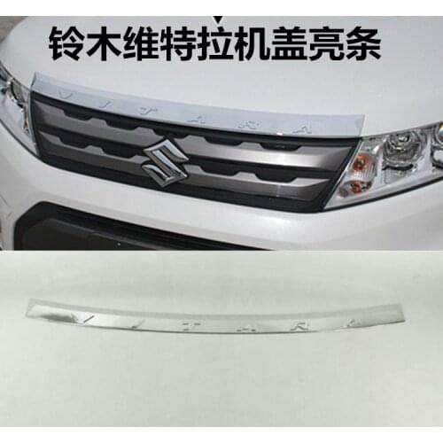 For Suzuki Vitara 2016 2017 2018 High-quality stainless steel automotive tailgate trim, hood trim, body scrubbing ,Car-Styling