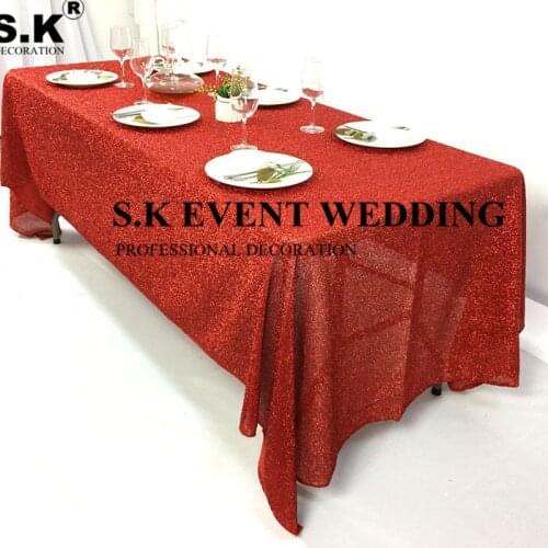 9 Colors Shiny Sequin Table Cloth Glitter Rectangle Tablecloth Wedding Event Party Decoration