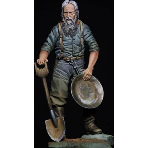 Unassambled 1/24 75MM ancient warrior Prospector envier 75MM Resin figure miniature model kits Unpainted