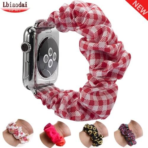 Scrunchie Strap for apple watch band 44mm 40mm iwatch 42mm 38m women correa belt watchband bracelet apple watch serie 5 4 3 Se 6