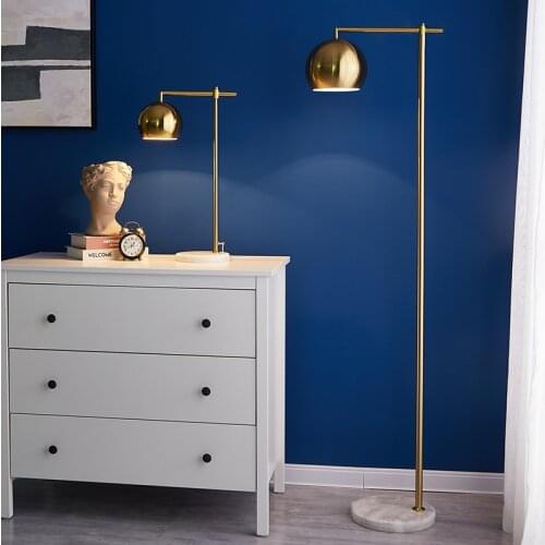 Modern Marble Metal Floor Lamp Bar Villa Hotel Home Living Room Reading Bedroom Beside Standing Light FA142