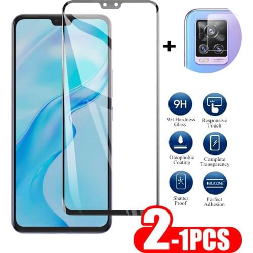 1-2PCS For Vivo V20 Pro 5G Tempered Glass Screen + Camera Protector On For vivo v20 pro 5g v 20 Protector Screen Lens Glass