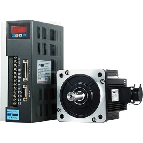 1.5KW NEMA52 CNC AC Servo Motor And Driver Kit 130ST-M10015 10Nm 1500rpm 130*130mm 220VAC + AASD-30A 220V Driver With 3M Cable
