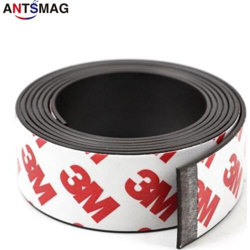2 Meters 20x1 mm self Adhesive Flexible Magnetic Strip Rubber Magnet Tape width 20mm thickness 1mm