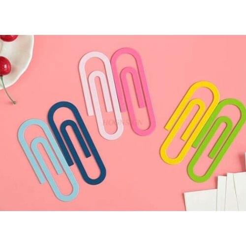 2pcs Iron Paper Clip Bookmark Color Bookmark