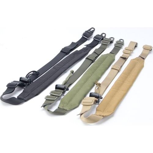2 Point Shoulder Rifle Strap With QD Metal Buckle Bungee Tactical Belt Airsoft Quick Detach Sling Padded Tactical Gun Sling
