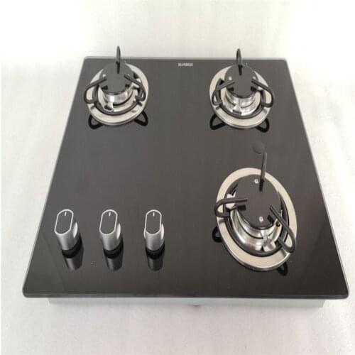 Boat Caravan RV 3 Burner LPG Gas Stove Hob With Tempered Glass 505*410*70mm GR-B007