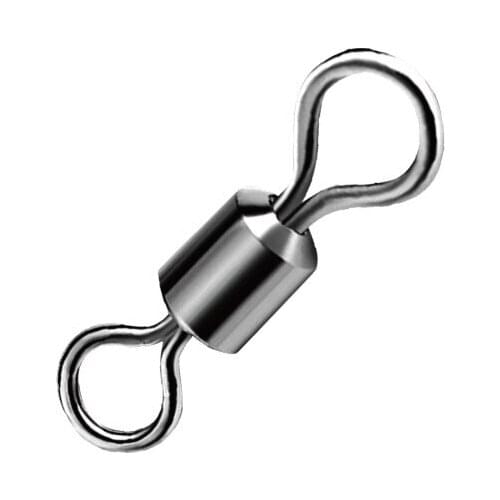 9mm #10 10-50pcs Barrel-bearing connector lures fishing-tackle-accessories fish-tool rolling-swivel Solid Rings Fly Fish China