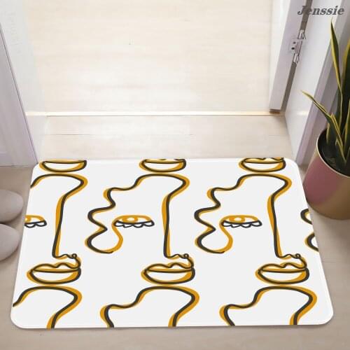 Abstract Face Art Printing Entrance Doormats Creative Carpets Rugs For Home Bath Living Room Floor Stair Kitchen Hallway