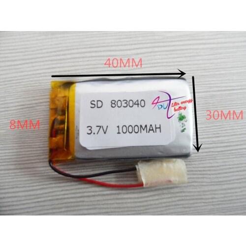 3.7V tablet battery 803040 MP3 MP4 electronic dog navigator 1000mAH intercom